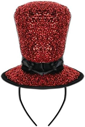 באיסטל נוצץ בד מגבעת סרט חדש ערב השנה ספקי צד תלבושות גישה, אחת גודל, כחול / סגול/אדום / שחור
