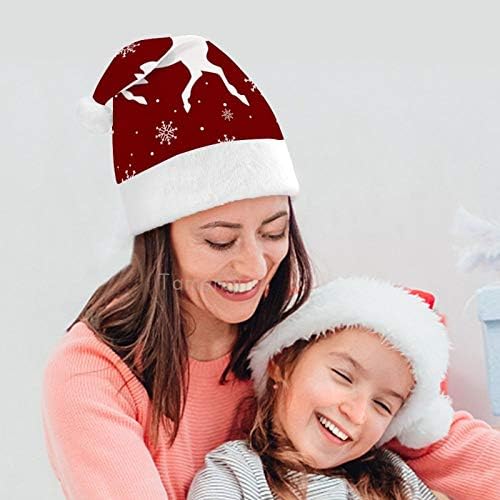 חג המולד סנטה כובע, איילים פתית שלג חג המולד חג כובע למבוגרים, יוניסקס נוחות חג המולד כובעי לשנה חדשה