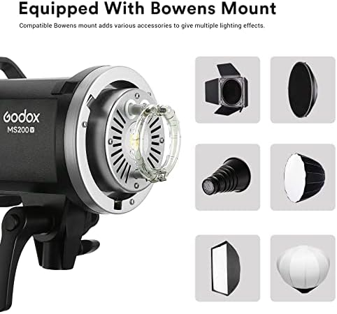 גודוקס 200 וולט 200 וולט פלאש סטודיו קומפקטי 200 וולט 110 וולט, 2.4 גרם מערכת אור פלאש לצילום נייד, מנורת דוגמנות