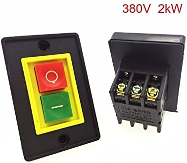DFAMIN AC 380V 2KW ירוק אדום ירוק 2-פוזיצטין קלט/פלט הפסקת עצירה מתג לחיצה על כפתור 7.3 x 4.8 x 4