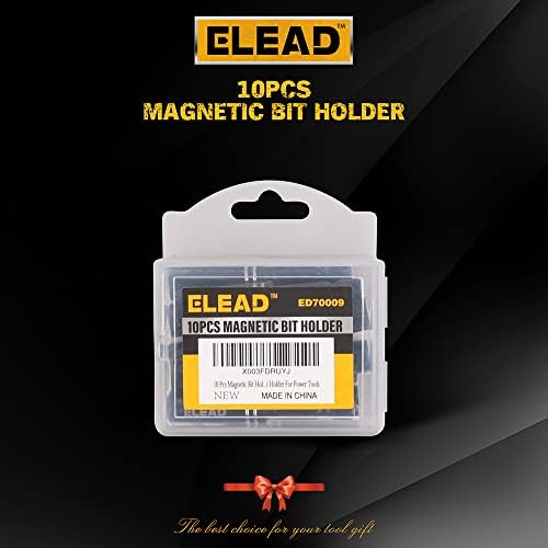 Elead 10x מחזיק סיביות של נהג פגיעה מגנטית עם מתאם סיביות מגנט חזק - מברג ביט, מתאם סיביות מברג,