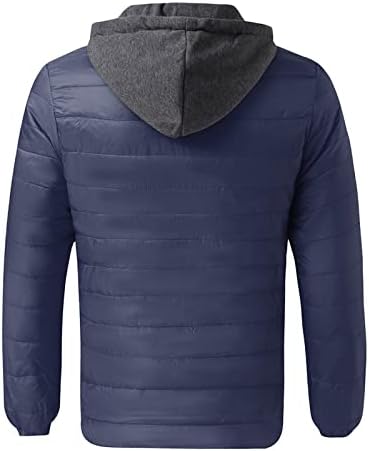 וונקומג1 מעילי פחזניות לגברים, הלבשה עליונה קלה ואריזה מוצקה רוכסת מעילים חמים ונעימים עם מכסה מנוע נשלף