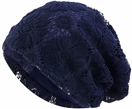 נשים בבאגי רך רפוי כפת כובע נשים מתקפל רשת בעבודת יד פרחוני תחרה כותנה כימותרפיה שיער כובע לנשים