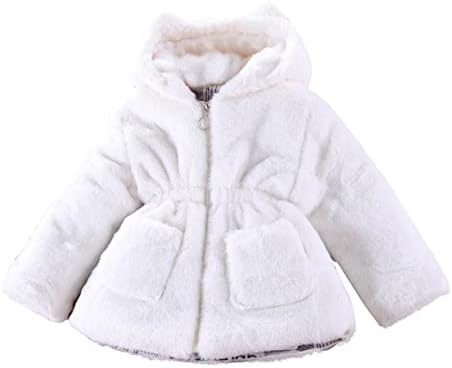 מעיל הלבשה חיצונית פעוט חום אטום רוח חורפית מעיל פליס תינוקות קפוצ'ון קפוצ'ון מעבה בנות 4 בנות מעיל חורף