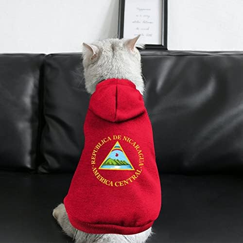 דגל ניקרגואה קפוצ'ונים של כלב דגל סווטשירט עם סווטשירט עם חליפת חיות מחמד עם מעיל עם כובע
