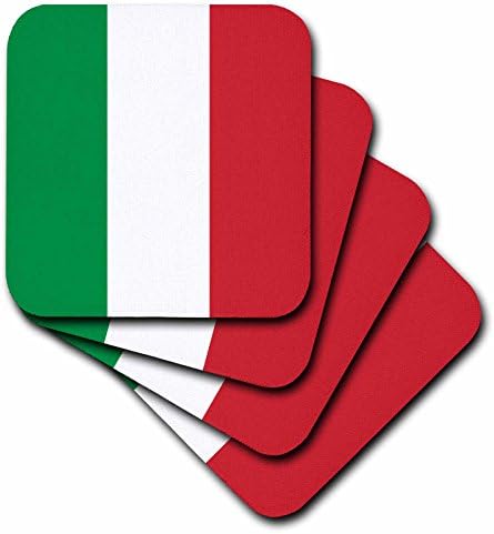 3 רוז_158341_4 דגל איטליה כיכר איטלקי ירוק לבן אדום אנכי פסים קרמיקה אריח תחתיות, סט של 8