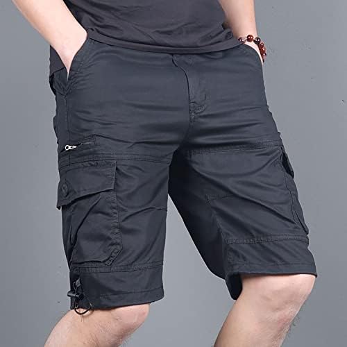 מכנסיים קצרים לגברים מקצרים אופנה מזדמנים אמצע מותניים אמצע המותניים בכיסים מכנסיים קצרים חיצוניים