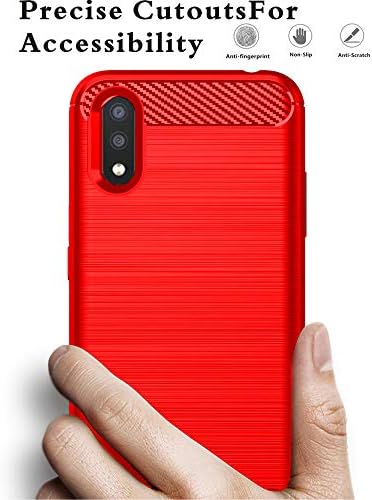 מקרה Galaxy A01, Samsung A01 Case, Hnhygetesoft TPU רזה אטום נגד אצבעות אצבעות מקרי טלפון מגנים מלאים עבור