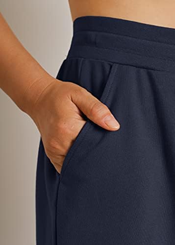 Weintee's Women's Plus בגודל גודל כותנה מכנסי טרנינג עם כיסים