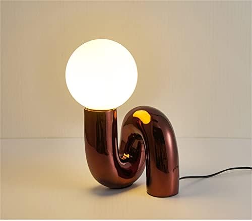 SJYDQ זכוכית מינימליסטית כדור חדר שינה שולחן אור ילדים מעצבים חדר דגם דגם חדר מנורת מנורת אור