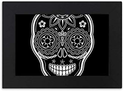 מאסטר קר מעבדת DIY שחור לבן מקסיקו יום של שולחן עבודה מת מסגרת תמונה שחור ציור אמנות 7x9 אינץ '