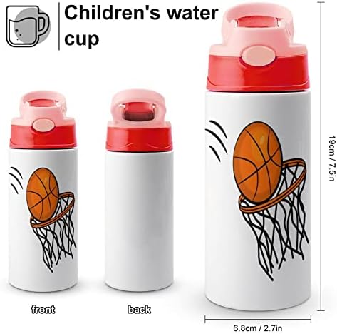 כדורסל שמח בקבוק מים צבעוני נירוסטה כוסות ספל נסיעות מבודדות נועלות בקבוקי ספורט מכסה