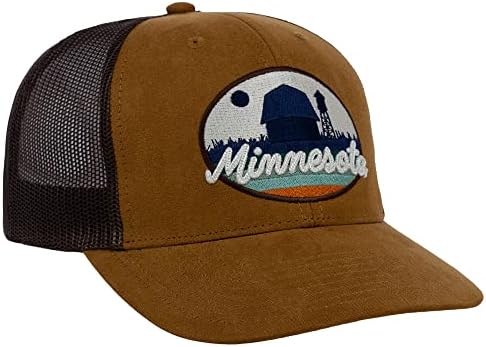 מקומי כתרים מינסוטה פו זמש רטרו צפיות נהג משאית מתכוונן סנאפבק כובע טאן