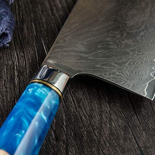 קליבר סכין, בשר קליבר, דמשק שף סכין 67 שכבות דמשק פלדת להב מקצועי הקצב סכין מטבח סכין חד עמיד