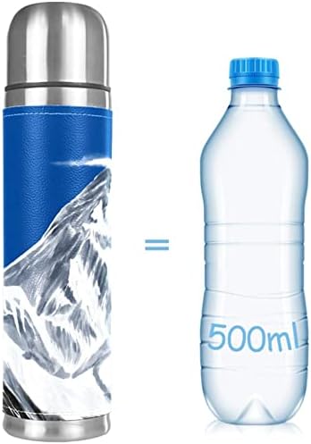 בקבוק מים מפלדת אל חלד של שלג, ספל טרמוס טרמוס אטום דליפה, בקבוק מבודד ואקום כפול קירות 17 גרם