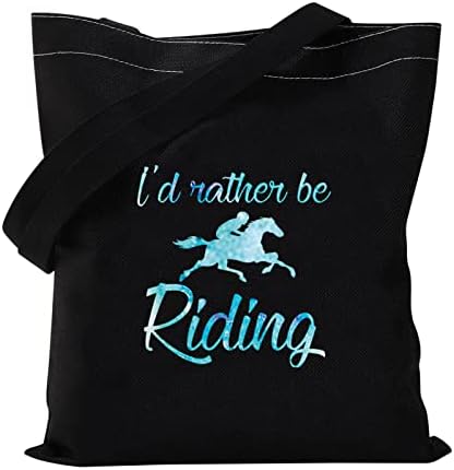 שקית תיק סוס VAMSII אני מעדיף לרכוב על תיק כתף סוס מתנות סוס מצחיק מתנות חובב סוסים תיק קניות