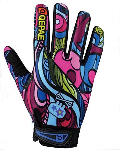 Qepae® כפפות רכיבה על אופניים נשימה נגד החלקה כפפות ג'ל אצבעות מלאות לסקי רכיבה על אופניים - צבע