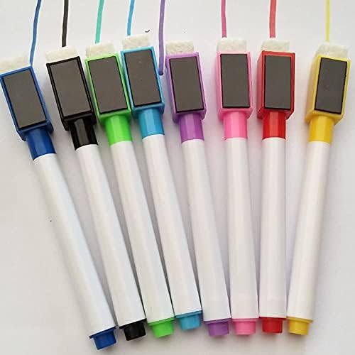 עטים של סמן לוח לבן עט מגנטי מחיקה מחיקה עטים סמני לוח לבן עט עם מחקה מובנית פסטל לוח לבן עט 8 מחשבים