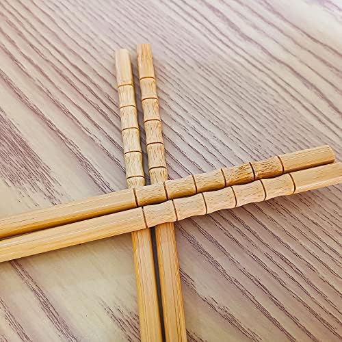 10 זוגות סט לשימוש חוזר במבוק מקלות אכילה עבור יפני סושי מזון החלקה כלי שולחן במבוק מקל עץ בריא טבעי קוצצים