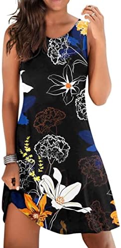 שמלת הדפסת פרחים נשים 2023 שמלות מידי גרפיות פרחוניות ללא שרוולים ללא שרוולים קיץ מותניים גבוהים רזה