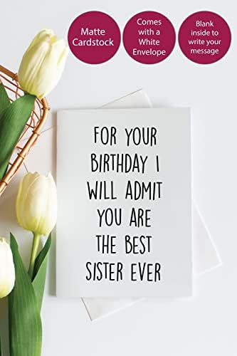 אורן האורן כרטיס יום הולדת מצחיק לאחות, כרטיס גס יום הולדת שמח לאחות, מתנה לאחות ליום הולדת