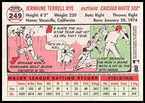 2005 Topps Heritage Backs 249 Jermaine Dye Chicago White Sox MLB כרטיס בייסבול NM-MT