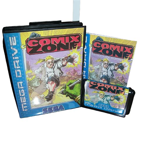 Aditi comix Zone Eu Cover עם קופסא ומדריך לסגה מגדרייב ג'נסיס קונסולת משחקי וידאו 16 סיביות כרטיס MD
