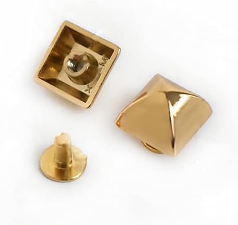 LEPSJGC שקיות זהב אביזרי חומרה חומרי מתכת כפתור כפתור מסמרת תיק תיק בעיצוב התחתון אבזמי ציפורניים עור