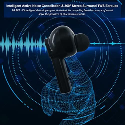 שיפור TWS משחקים אלחוטיים אוזניות אוזניות Bluetooth Bass עמוק 50ms אוזניות חביון נמוכות, אוזניות ביטול