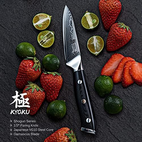 סדרת קיוקו שוגון 3.5 קילוף סכין + 7 סכין קצבים + 7 קליבר + 8.5 סכין קירצוקה-יפני 10 ליבת פלדה מזויפת להב