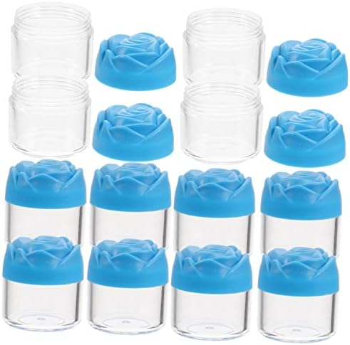 Beavorty 24 PCS קרם פלסטיק בבקבוקים זווית ימין כחול כחול