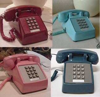 טלפונים בהתאמה אישית - מוצרי בית מהנים טלפון הבסיסי של 2500 שולחן - פעמון וינטג 'בחר צבע: חום
