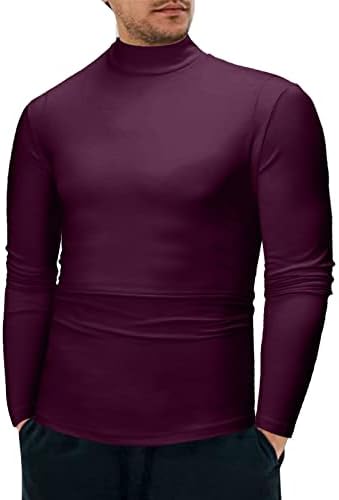 זכר חורף חם נמוך צווארון אופנה תרמית תחתוני גברים בסיסי רגיל חולצה חולצה סוודר ארוך שרוול למעלה ארוך לא