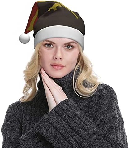 רטרו אנגולה דגל מצחיק מבוגרים קטיפה סנטה כובע חג המולד כובע לנשים & מגבר; גברים חג המולד חג כובע