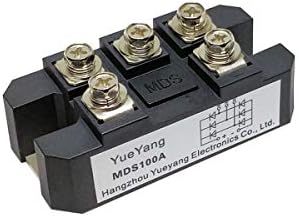 Yueyang MDS100A 100AMP 3 שלב דיודה מיישר, מיישר גשר מלא AC ל- DC, 100A1600V דיודה מיישר סיליקון סיליקון