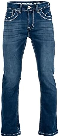 מערבי בול גברים של פרימיום ישר מתאים ג 'ינס ג' ינס גדלים 30-40 סגנון: