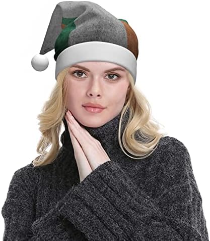 רטרו אירלנד דגל מצחיק מבוגרים קטיפה סנטה כובע חג המולד כובע לנשים & מגבר; גברים חג המולד חג כובע