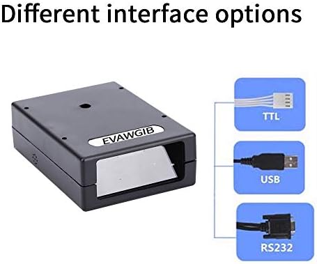 Evawgib 1D לייזר אינדוקציה אוטומטית מוטמעת מיני USB USB קבוע הרכבה ברקוד סורק מנוע סריקת סורק, לייזר קורא ברקוד