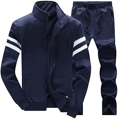 WOCACHI 2022 תלבושות גברים אימונית 2 יחידות סט סווטשירט סווטשירט ג'וג'ר מכנסי טרנינג אביב קיץ חליפות ספורט