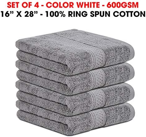 מגבות יד טלבניה אפור - סט מגבות אמבטיה אפור כותנה - איכות ספא ​​מלון 600 גרם - סופג סופג סופג