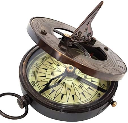 פליז ימי ימי פליז סאדיאל מצפן מצפן נעילה עתיקה ניווט בכיס מצפין מכשיר הליכה