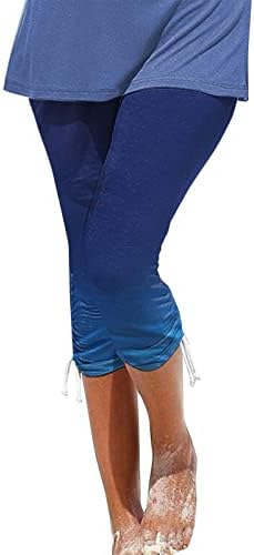 נשים גבוהה מותן קאפרי חותלות ספורט נמתח קצוץ מכנסיים פעיל נשים פרחוני הדפסת מכנסי קז ' ואל