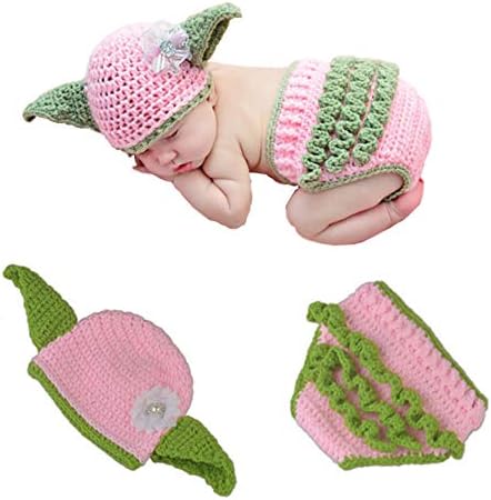 טימסופיה יילוד תינוקות תינוק צילום נכס במסרגה לסרוג כובע חיתול תלבושות סט בעבודת יד כובע תלבושות כובע עבור