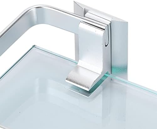 מדפי אמבטיה של ERDDCBB, אלומיניום שטח מחוספס מדף זכוכית מעובה מארגן זכוכית מארגן מארגן מארגן מתכת אחסון מתכת