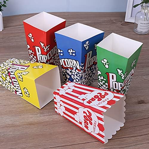 Doitool Kids Snack Container מיכל מתנה 100 יחידות כוסות פופקורן נייר קופסאות פופקורן נייר דלי פופקורן