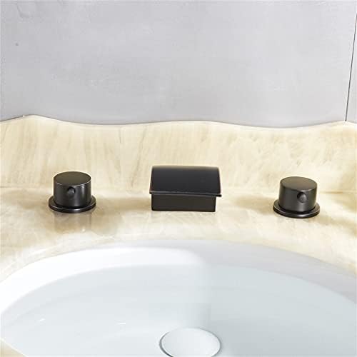 אמבטיה אגן ברז עכשווי סגנון אמבטיה אגן ברז סיפון התקנה חם וקר אגן ברז (צבע : שחור, גודל