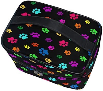 נסיעות תיק קוסמטי צבעוני כלב כפת הדפסת מוצרי טואלטיקה איפור תיק פאוץ תיק ארגונית אחסון עבור נשים בנות