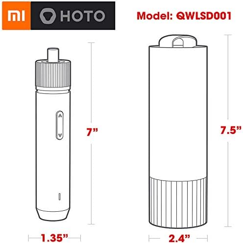 Xiaomi Mi Hoto Power Power מברג חשמלי, אור צל LED, מהירות משתנה, USB נטענת 1500mAh li -ion, 12