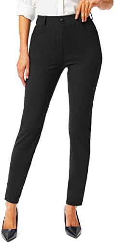 מכנסי שמלת יוגה של נשים עם כיסים 26 /28/30 חותלות למתיחה לחותלות לנשים רזות למכנסיים מזדמנים של Office