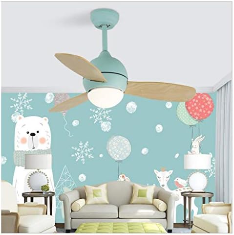מאווררי תקרה של Cutyz עם מנורות, מאוורר תקרת LED אור מודרני צבע חדר חדר שינה חדר שינה חדר שינה חדר שינה